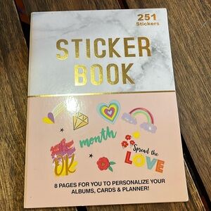 Sticker Book with 251 Stickers for planners, cards, and albums New